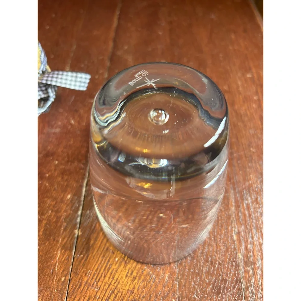 Bormioli Rocco Luna Rocks Glass Clear Bubble Base Whiskey Tumbler Made in Italy
